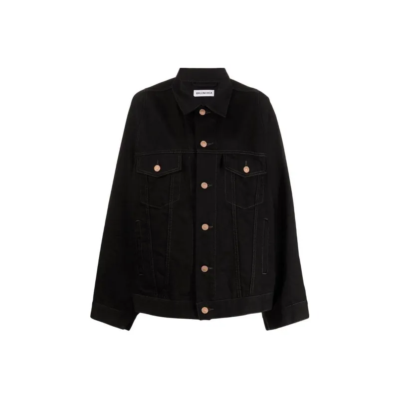 Balenciaga FW22 Denim Jacket Women's Black-0