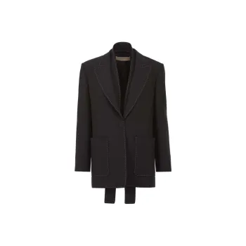 ELIE SAAB Topstitch Blazer