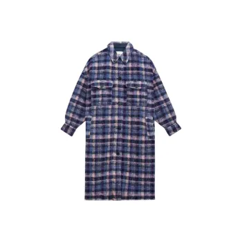 ISABEL MARANT ETOILE Long Sleeved Checked Coat