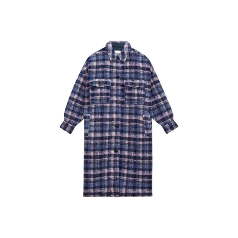 ISABEL MARANT ETOILE Long Sleeved Checked Coat-0