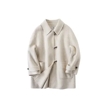 XIANGYING Coats Women's Beige