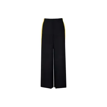 LOEWE Wide Leg Trousers 'Black/Yellow'