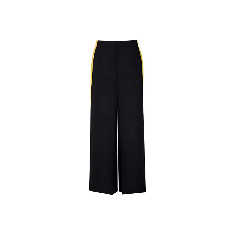 LOEWE Wide Leg Trousers 'Black/Yellow'-0