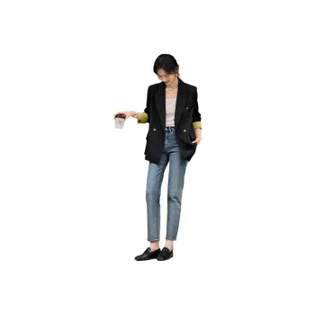 XWI Business Suit Women's Black & Yellow Green