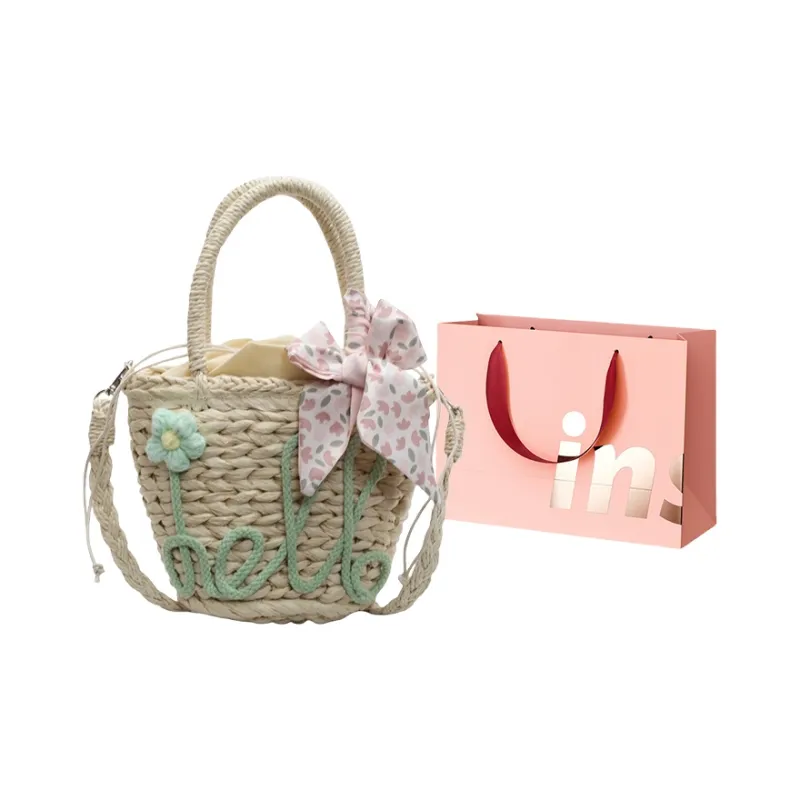 WHEELY BABY+ Straw Woven Shoulder Bag, Handbag Regular Women's Multicolor-16
