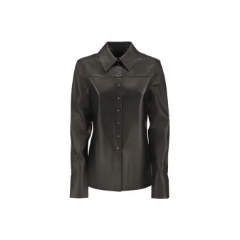 SportMax Leather Jackets Women's Black