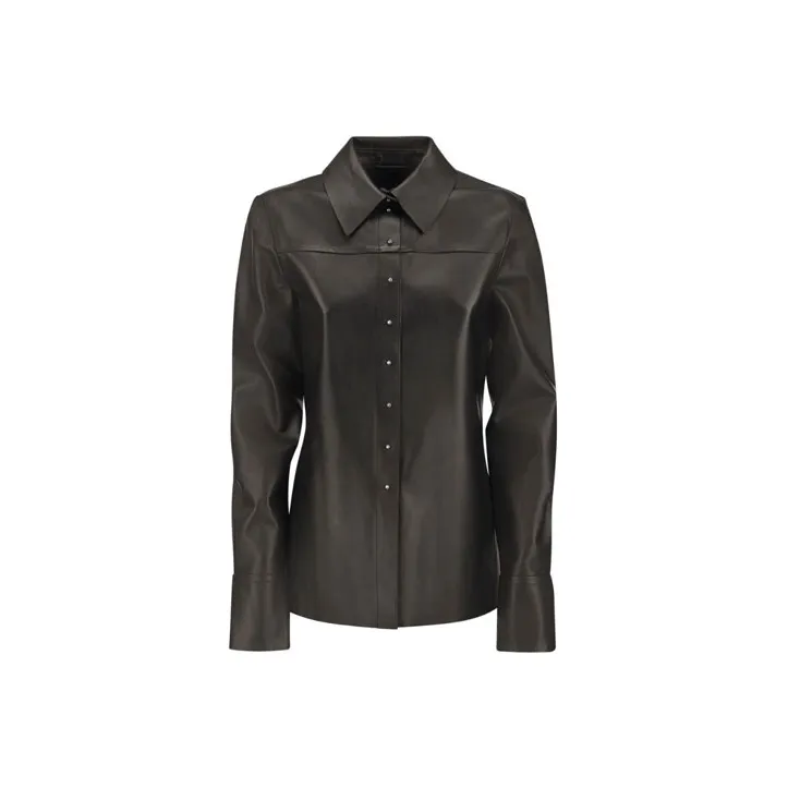 SportMax Leather Jackets Women's Black-0