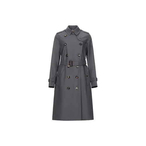Burberry Trench Coat Women's Medium Gray