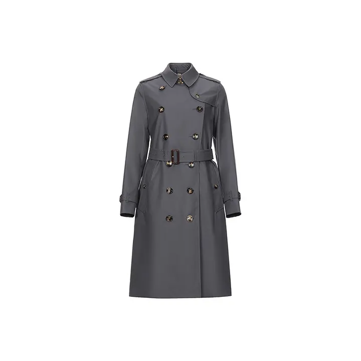 Burberry Trench Coat Women's Medium Gray-0