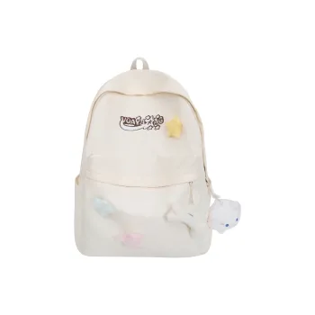 BAODIDAISHU Nylon Backpack Regular Women's White/Black/Pink/Yellow/Blue