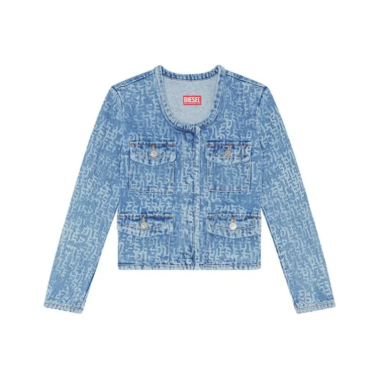 DIESEL De-Velop-Sp1 Monogram Denim Jacket-0