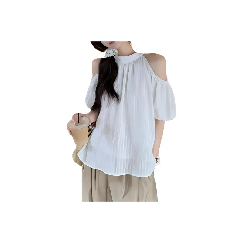 Wbwq Chiffon Shirts Women's White-0