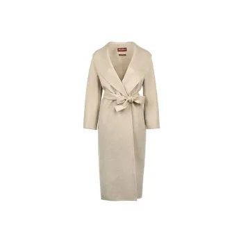 MaxMara Studio Coat Women's Gray White
