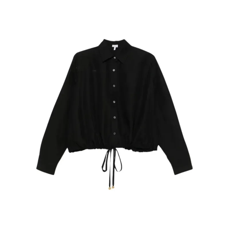 LOEWE Drawstring Shirt 'Black'-0