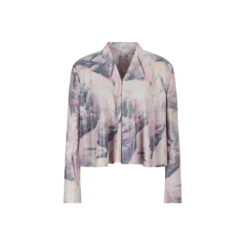 EMPORIO ARMANI SS23 Leather Jacket Women's Multicolor