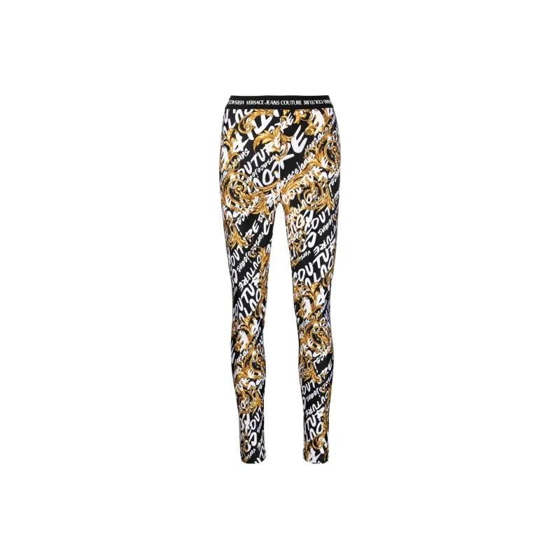 VERSACE JEANS COUTURE Logo print Baroque pattern Leggings-0