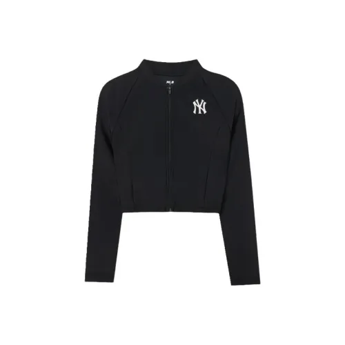 MLB New York Yankees Cropped Coats Women's Black
