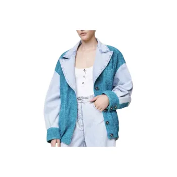CHANEL 22 Fall And Winter New Arrivals Denim Jacket Women's Blue