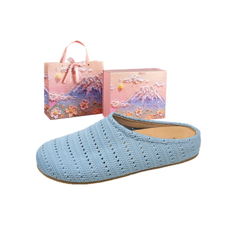 AJPAP Rubber Sole Slip Resistant Closed Toe Slippers Women's-19