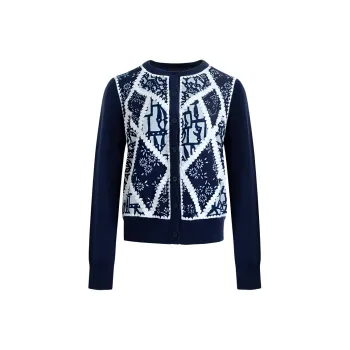 A LIFE ON THE LEFT Knitwear Women's Blue Pattern Painting