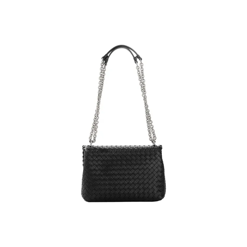 Bottega Veneta Sheepskin Shoulder Bag Women's Black-3