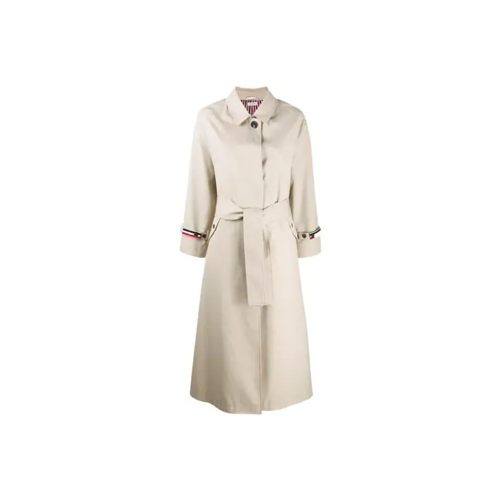 THOM BROWNE Waterproof Twill Raglan Trench Overcoat-0
