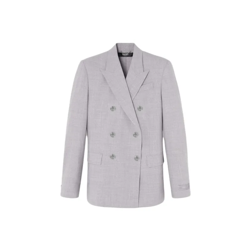 VERSACE Double Breasted Tailored Blazer-0