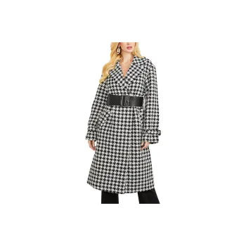 GUESS Natasha Wool-Blend Coat Coats Women's Multicolor