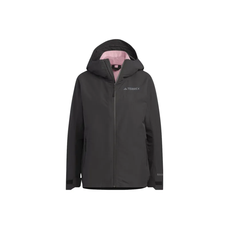 Adidas Waterproof And Windproof Windbreaker Jacket Women's Black-0