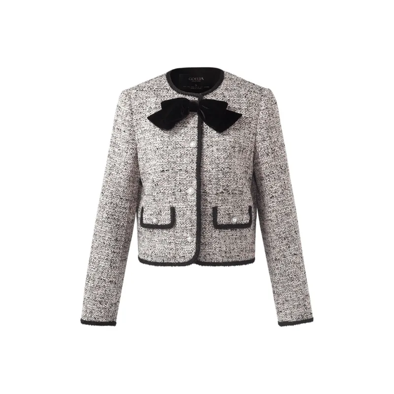 GOELIA Cropped Coat Women's Heather Gray-0