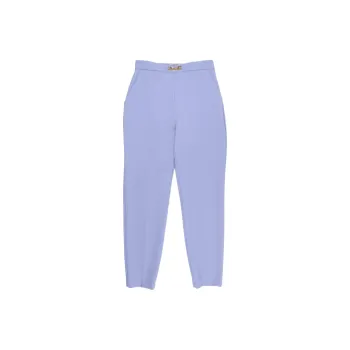 Elisabetta Franchi SS22 Straight Casual Pants Women's Purple
