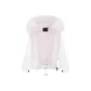 White Short Silhouette Pike+Pink Rex Rabbit/Raccoon Dog Fur