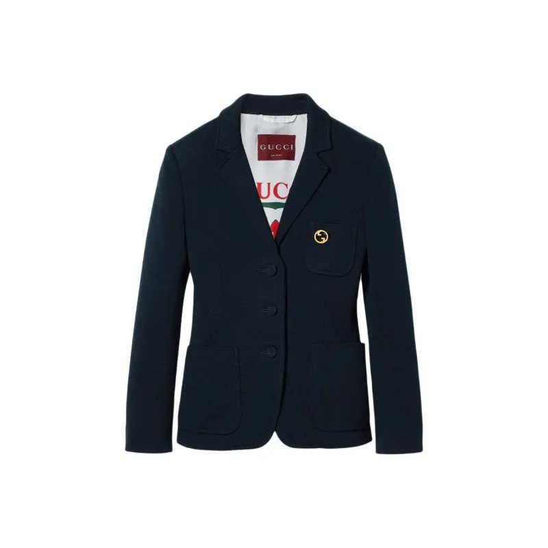 GUCCI Logo Plaque Slim Fit Jacket-0