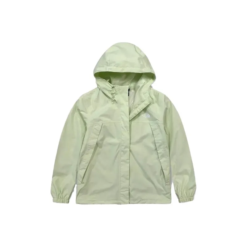 THE NORTH FACE Antora Outdoor Hiking Water Resistant Windproof Water Repellent Warm Windbreaker Jacket Women's Green-0