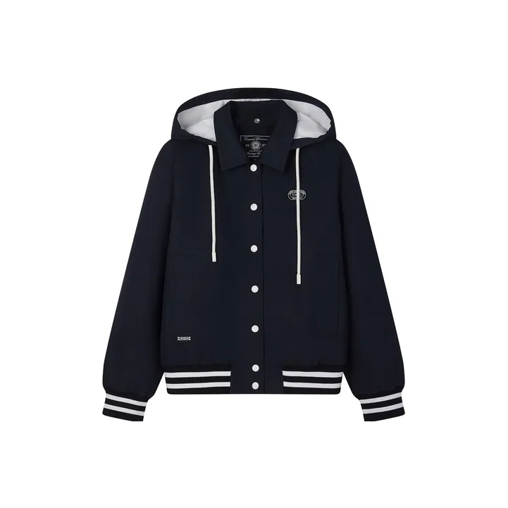 Teenie Weenie Cropped Coat Women's Navy Blue-0