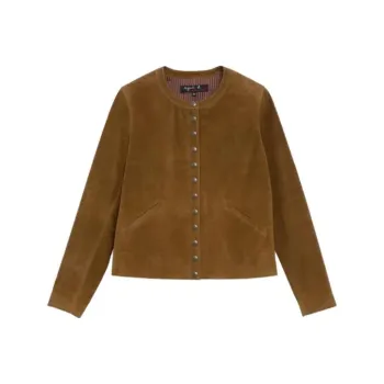 Agnes B. Leather Jackets Women's Brown