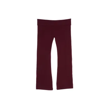 Victoria's Secret PINK All-Day Cotton Foldover Flare Leggings/Wild Rose Casual Pants Women's Wild Rose