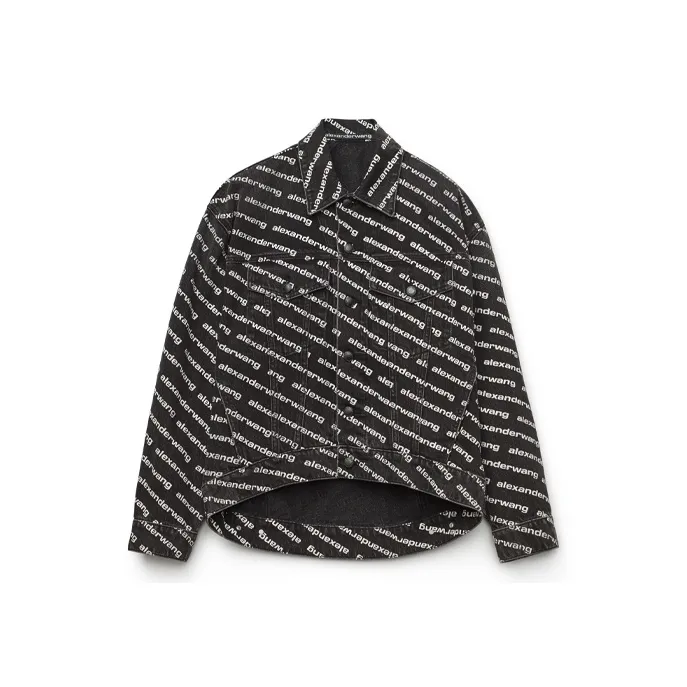 Alexander Wang Falling Back Jacket Grey Aged/White-0