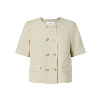 JZ. ANNAKRO SS24 Cropped Coats Women's Beige Coffee