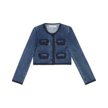 Self-portrait Denim Jacket Women's Denim Blue