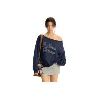 INSLIISA Sweatshirts Women's Navy Blue