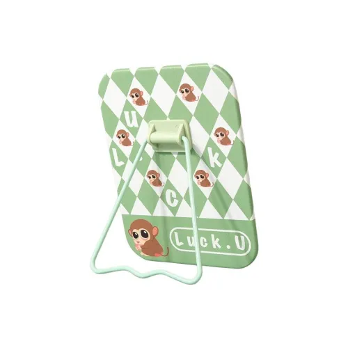 JIXUAN Foldable Desktop Stand, Can Be Placed Or Hung, Cartoon Small Portable Mirror