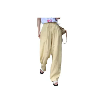 NANING9 Casual Pants Women's Yellow