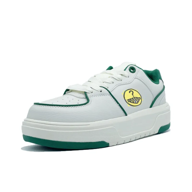 PAIN OR PLEASURE Skateboard Shoes Unisex White Green-7