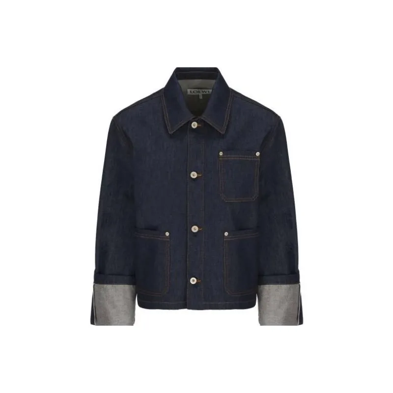 LOEWE Turn Up Jacket 'Raw Denim'-0