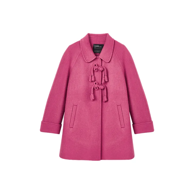 Yu Qianwen Coats Women's Garnet Red-0