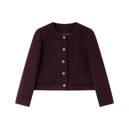 VIMLY Cropped Coats Women's Ancora Red