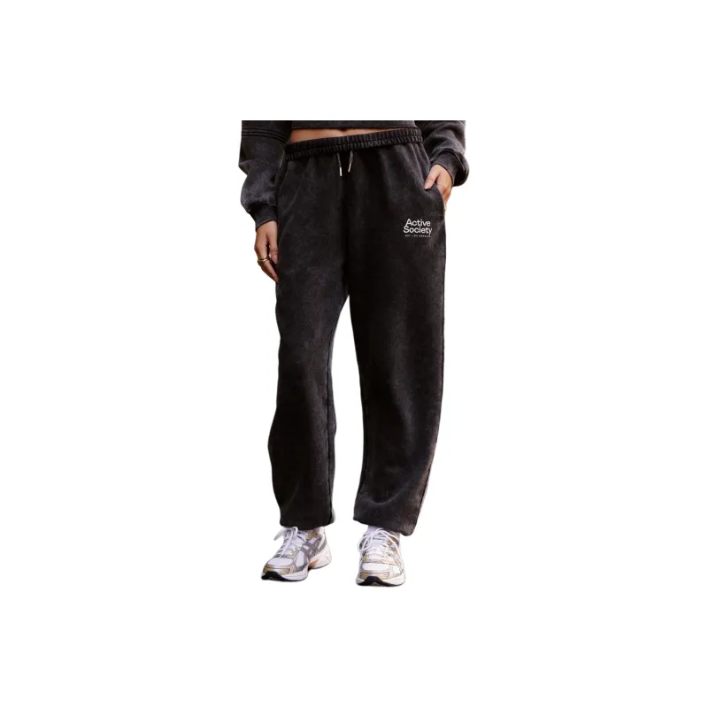 NASTY GAL Active Society Cuffed Jogger Casual Pants Women's Charcoal Gray-0