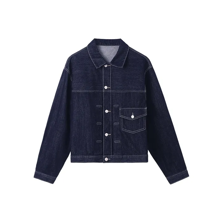 HIPPIEMISS Denim Jacket Women's Normal Washed Blue-0