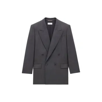 SAINT LAURENT Double-Breasted Oversized Jacket